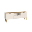 Ver imagem 2 de Rack 180cm 2 Portas 1 Gaveta Orgânico Pé Madeira Aura