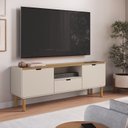 Ver imagem 1 de Rack 180cm 2 Portas 1 Gaveta Orgânico Pé Madeira Aura