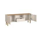 Ver imagem 5 de Rack 180cm 2 Portas 1 Gaveta Orgânico Pé Madeira Aura