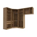 Ver imagem 3 de Quarto Modular Kappesberg Adapt Nogueira/azul Profundo 4 Peças