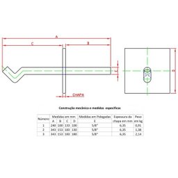 Suporte de Coluna 20x20cm N-3 Forsul Ferragem Telhado Preto - 2