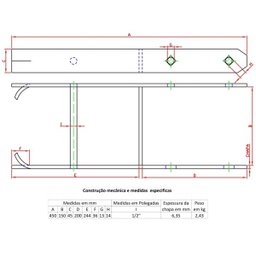 Suporte de Coluna tipo sanduíche 14x14cm Forsul Ferragem Telhado Preto - 2