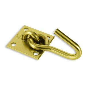 2 Ganchos de rede parafusar chapa 6x6cm N-1 Forsul Dourado