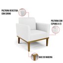 Ver imagem 5 de Sofá Namoradeira com 2 Poltronas Base de Madeira Fixa Castanho Marisa Corino D03 - D'Rossi Branco