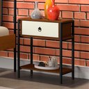 Ver imagem 2 de Jogo Mesinhas De Cabeceira Iron Preto Canela Off White
