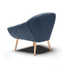 Ver imagem 5 de Kit 02 Poltronas Giovana Suede Azul Marinho Pés Palito Natural - D’Rossi