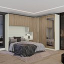 Ver imagem 2 de Quarto Casal 8 Portas 3 Gavetas Canto Areia/jequitibá