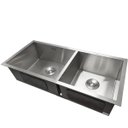 Ver imagem 3 de Cuba Inox 304 Quadrada Gourmet Plana Cozinha 88x40 Assimétrica com Lixeira e Acessórios Smartinox SQ