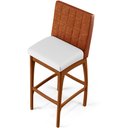 Ver mais imagens de Kit 04 Banquetas Altas Cozinha Sala Jantar Fixa Mila B04 Couríssimo Camel Corano Branco - Lyam