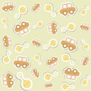 Ver imagem 2 de Papel de Parede Infantil Carrinho e Chocalho