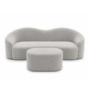 Ver imagem 5 de Kit Sofá + Puf Star 190 cm Orgânico 2 Lugares Sala Recepção:Cinza
