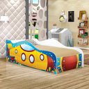Ver imagem 2 de Cama Carro Solteiro Divertida Quarto Infantil - Submarino Amarelo Submarino Amarelo