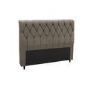 Ver imagem 1 de Cabeceira Viena Plus Casal 1,40 Suede Marrom Taupe - Simbal