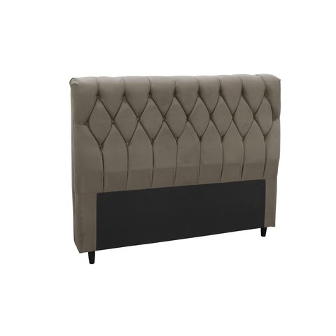 Cabeceira Viena Plus Casal 1,40 Suede Marrom Taupe - Simbal