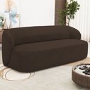 Ver imagem 2 de Sofá 2 Lugares Orgânico para Sala de Estar Living 170cm Heidy F04 Veludo Marrom - Lyam Decor