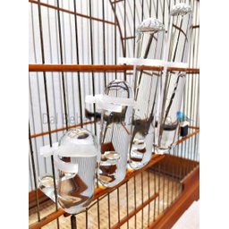 Bebedouro de Vidro para Pássaros Malha Fina e Malha Larga Kit 10 Uni - 1