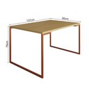 Ver imagem 5 de Mesa Jantar Manchester Canela Base Cobre com 4 Cadeiras Diamond para Sala Cozinha- Preto/cobre