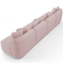 Ver imagem 7 de Sofá 5 Lugares para Sala de Estar Living 388cm Arlo F04 Veludo Rosê - Lyam Decor