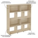 Ver imagem 7 de Conjunto Escrivaninha Ceci e Estante Book com Diversos Nichos