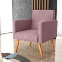 Ver imagem 1 de Poltrona para Decoração Sara Veludo Turkey Rosa