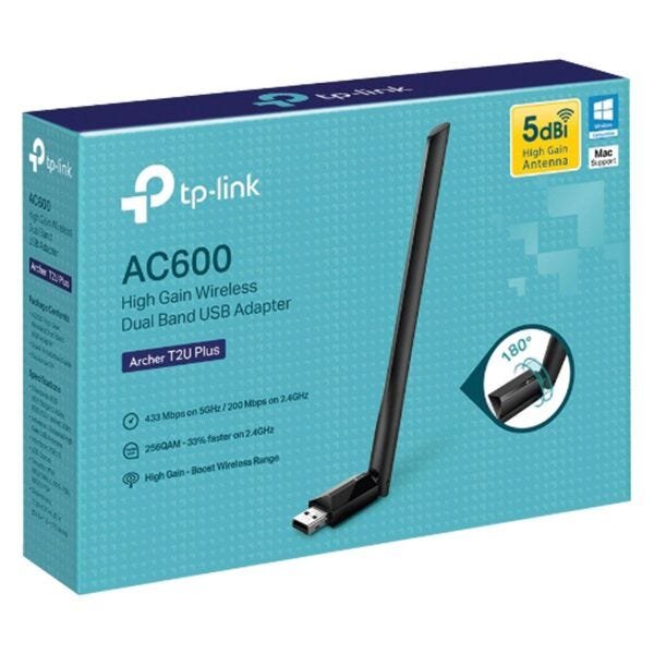 Adaptador Wireless TP-Link USB AC600 Archer T2U Plus 5Ghz - 3