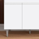 Ver imagem 6 de Balcão de Cozinha com Pia Inox 120cm 3 Portas Manu Branco - AJL Móveis