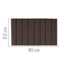 Ver imagem 2 de Painel Estofada Carla 90CM Solteiro Courino Marrom - D A DECOR