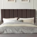 Ver imagem 1 de Painel Estofada Carla 90CM Solteiro Courino Marrom - D A DECOR