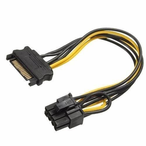 24 Adaptador 8 Pinos Alimentação Para Placa De Video Sata Pci-express - 1