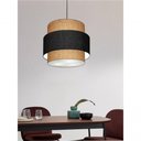 Ver imagem 5 de Lustre Sala de Jantar com Desvio Vivare Md-4397 Cúpula em Tecido 40cm Palha Preto Palha 110v 220v