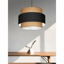 Ver imagem 4 de Lustre Sala de Jantar com Desvio Vivare Md-4397 Cúpula em Tecido 40cm Palha Preto Palha 110v 220v