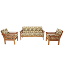 Ver imagem 1 de Sofá de Madeira 3 lugares e Poltronas