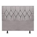 Ver imagem 2 de Cabeceira Estofada Cama Box Casal 140cm Istambul Corino Cinza Claro- Mabe Magazine