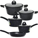 Ver imagem 1 de Conjunto de Panelas de Indução Antiaderente Cerâmica Viena Preto 5 Peças - Casambiente