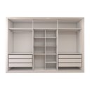 Ver imagem 5 de Guarda-roupa Casal Classic 6 Portas 6 Gavetas 100% Mdf com Espelho Branco - Panorama Móveis
