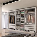 Ver imagem 2 de Guarda-roupa Casal Classic 6 Portas 6 Gavetas 100% Mdf com Espelho Branco - Panorama Móveis
