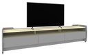 Ver imagem 1 de Rack para TV 2.2 com Rodízio Sublime Cinza com Off White - Gelius Móveis