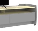 Ver imagem 4 de Rack para TV 2.2 com Rodízio Sublime Cinza com Off White - Gelius Móveis