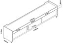 Ver imagem 5 de Rack para TV 2.2 com Rodízio Sublime Cinza com Off White - Gelius Móveis