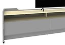Ver imagem 3 de Rack para TV 2.2 com Rodízio Sublime Cinza com Off White - Gelius Móveis