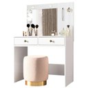 Ver imagem 6 de Penteadeira Camarim Ideal com Espelho e Led Branco Moval