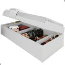 Ver imagem 4 de Cama Baú Solteiro Cinthya MDF-MDP Branco 94cm 193cm Framar
