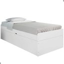 Ver imagem 3 de Cama Baú Solteiro Cinthya MDF-MDP Branco 94cm 193cm Framar