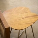 Ver imagem 6 de Conjunto de Mesinhas Laterais Orgânica Industrial Moderno para Sala - Madeira Maciça Base Champanhe