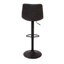 Ver imagem 5 de Banqueta Alta Estofado Com Encosto Alto Giratória Para Cozinha Barbacena Éssen Preto Vintage Luxo