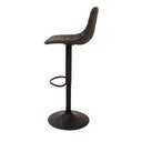 Ver imagem 4 de Banqueta Alta Estofado Com Encosto Alto Giratória Para Cozinha Barbacena Éssen Preto Vintage Luxo