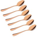 Ver imagem 1 de Kit Jogo de Colher Refeição Gold Rose 12pç Inox Rústico Luxo