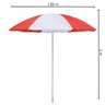 Guarda Sol Sombreiro 2,7m Com Abertura Retrátil Viagem Verão Praia Piscina Camping Vermelho Importwa - 2
