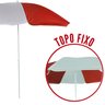Guarda Sol Sombreiro 2,7m Com Abertura Retrátil Viagem Verão Praia Piscina Camping Vermelho Importwa - 3