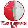 Guarda Sol Sombreiro 2,7m Com Abertura Retrátil Viagem Verão Praia Piscina Camping Vermelho Importwa - 8